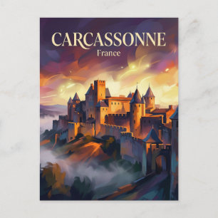 Mittelalterliche Stadt Carcassonne Frankreich Postkarte
