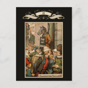 mittelalterliche Stadt Postkarte