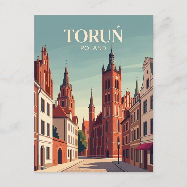 Mittelalterliche Stadt Toruń Polen Postkarte (Vorderseite)