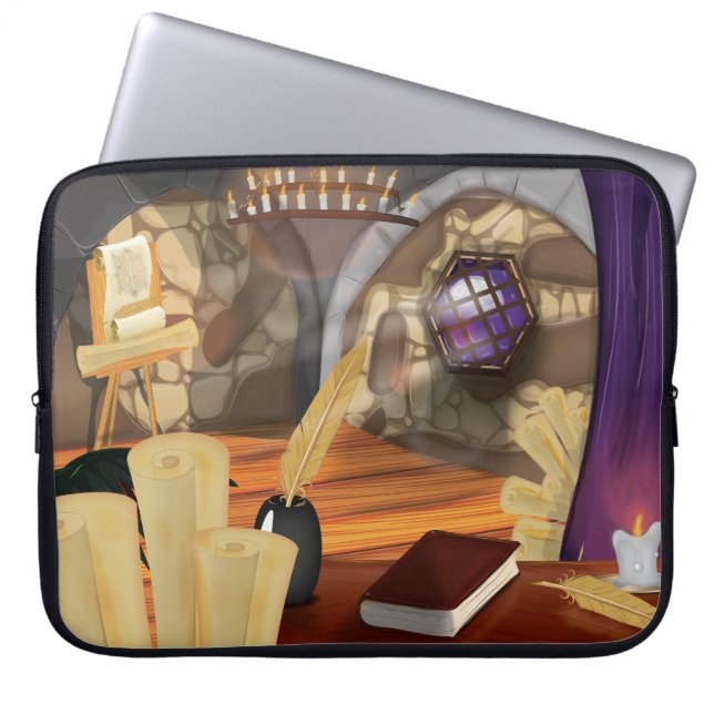 Mittelalterliche Studie Laptopschutzhülle (Vorderseite)