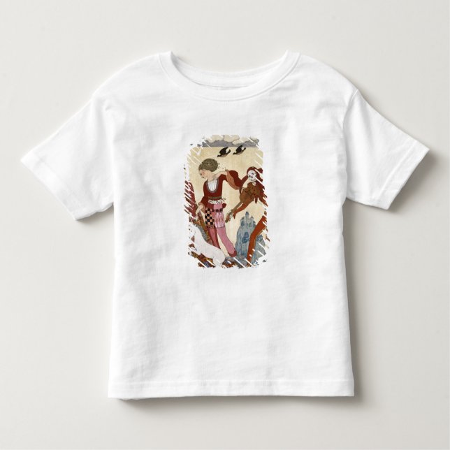 Mittelalterliche Szene durch Georges Barbier Kleinkind T-shirt (Vorderseite)