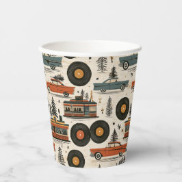 Mittelalterliche Vinyl-Road-Trip-Party-Drinks Pappbecher