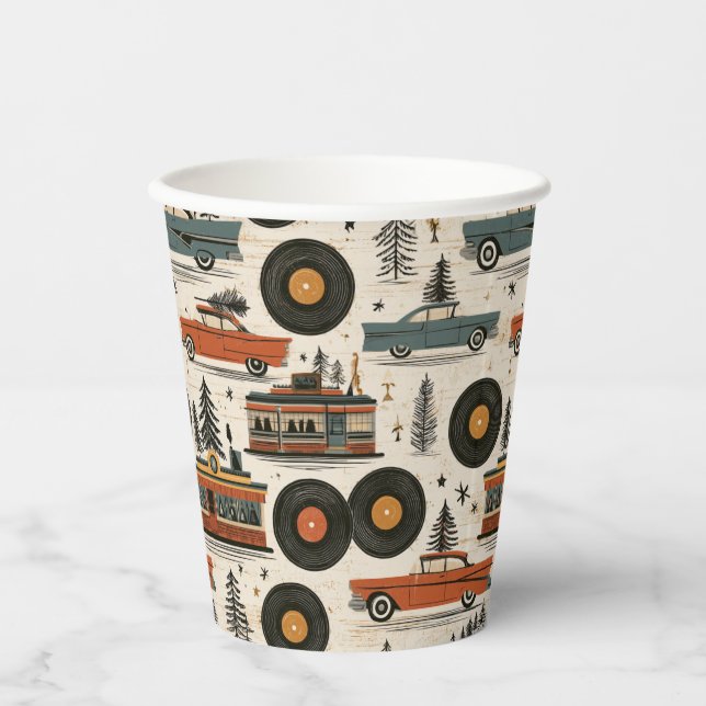 Mittelalterliche Vinyl-Road-Trip-Party-Drinks Pappbecher (Vorderseite)