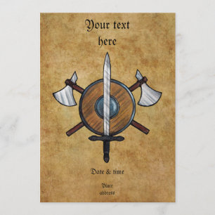 Mittelalterliche Waffen Einladung