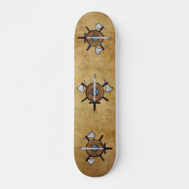 Mittelalterliche Waffen Skateboard (Vorne)