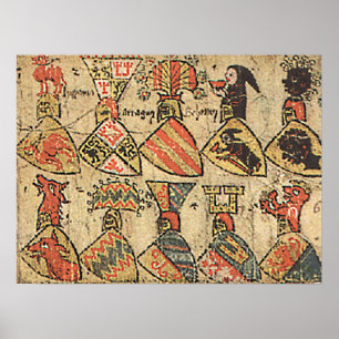 Mittelalterliche Wappen Poster
