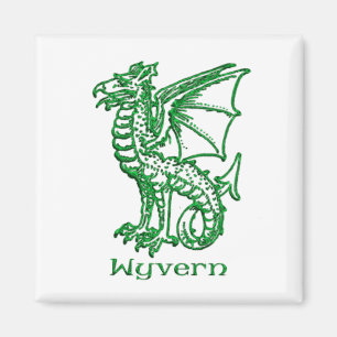 Mittelalterliche Wappenkunde des Wyvern Magnet
