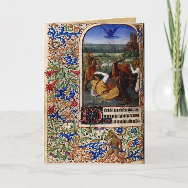 Mittelalterliche Weihnachtskarte 3 Feiertagskarte (Vorderseite)
