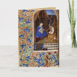 Mittelalterliche Weihnachtskarte 4 Feiertagskarte