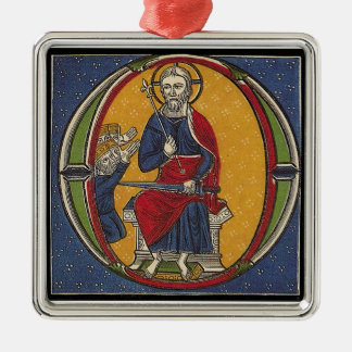 Mittelalterliche Weihnachtsverzierung Silbernes Ornament
