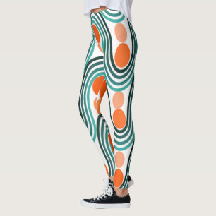Mittelalterliche Wellen und Kreise der Moderne Leggings