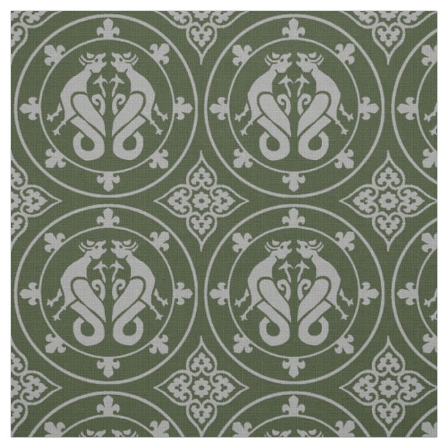mittelalterliche Wyverns Fabric Stoff (Muster)