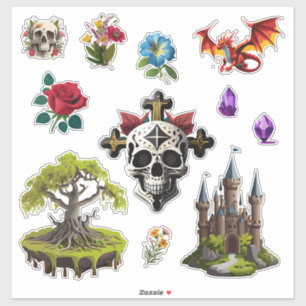 "Mittelalterliche Zeichen", Aufkleber für Vinyl-Ny