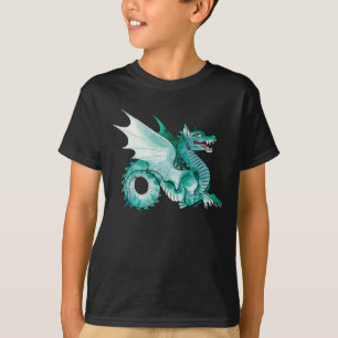 Mittelalterlicher Aquamariner Wasserdrache T-Shirt