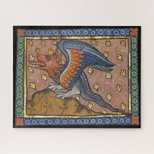 Mittelalterlicher Bestiardrache c. 1270 Puzzle (Horizontal)