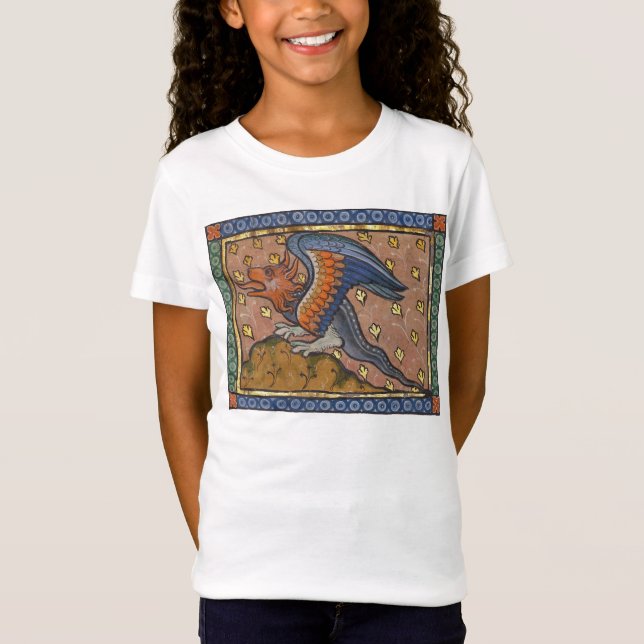 Mittelalterlicher Bestiardrache c. 1270 T-Shirt (Vorderseite)