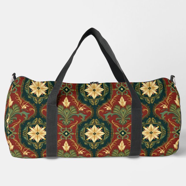 mittelalterlicher Blumen-Teppich Duffle Bag (Vorderseite)