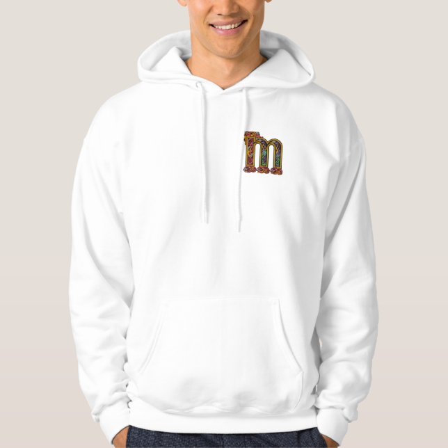 Mittelalterlicher Brief "M" Geschichtsliebhaber Ho Hoodie (Vorderseite)