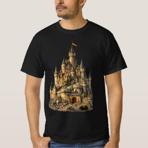 Mittelalterlicher Burg-Ritter Herren Fantasy Histo T-Shirt