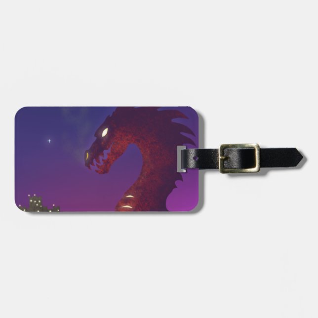 Mittelalterlicher Drache Gepäckanhänger (Vorderseite horizontal)