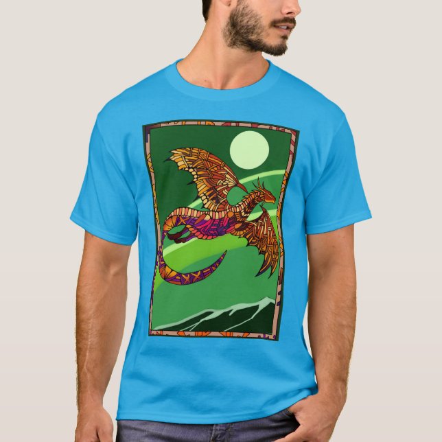 Mittelalterlicher Drache T-Shirt (Vorderseite)