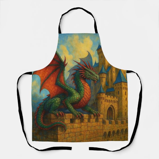 Mittelalterlicher Drachenburgbeschützer Schürze (Vorderseite)