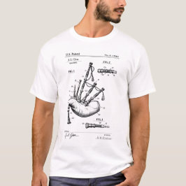 mittelalterlicher Dudelsack Blaupausenentwurf T-Shirt