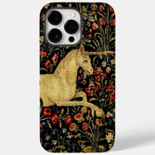 Mittelalterlicher Einhorn-Mitternachts-Blumengarte Case-Mate iPhone 14 Pro Max Hülle