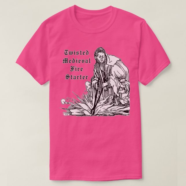 Mittelalterlicher Feuerstarter T-Shirt (Design vorne)