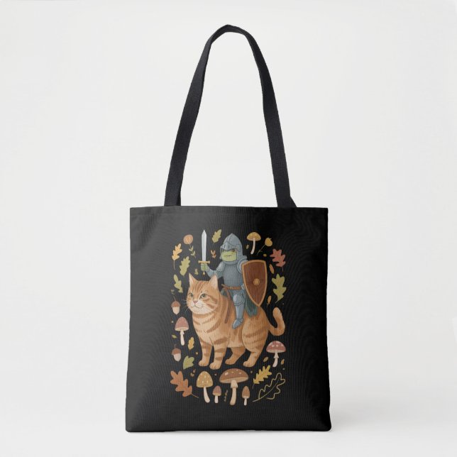 Mittelalterlicher Frosch auf orangefarbener Katze  (Vorderseite)