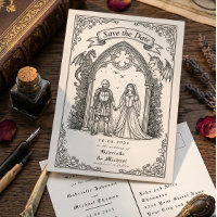 Mittelalterlicher gotischer Ritter Braut Bräutigam