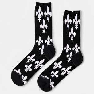 Mittelalterlicher Heraldikdruck Frankreich Monochr Socken