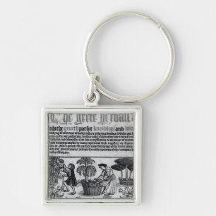 Mittelalterlicher Kräutergarten Schlüsselanhänger