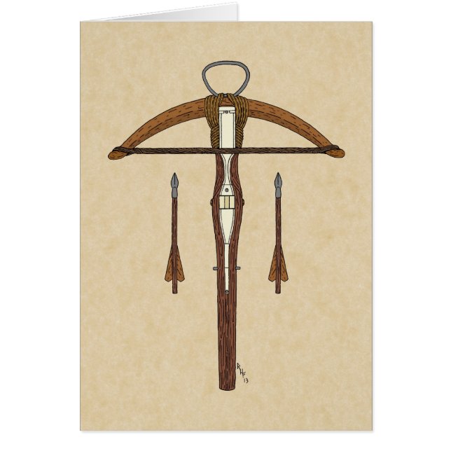 Mittelalterlicher Kreuzbogen mit Bolzen (Vorne)