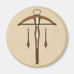 Mittelalterlicher Kreuzbogen mit Bolzen Magnet