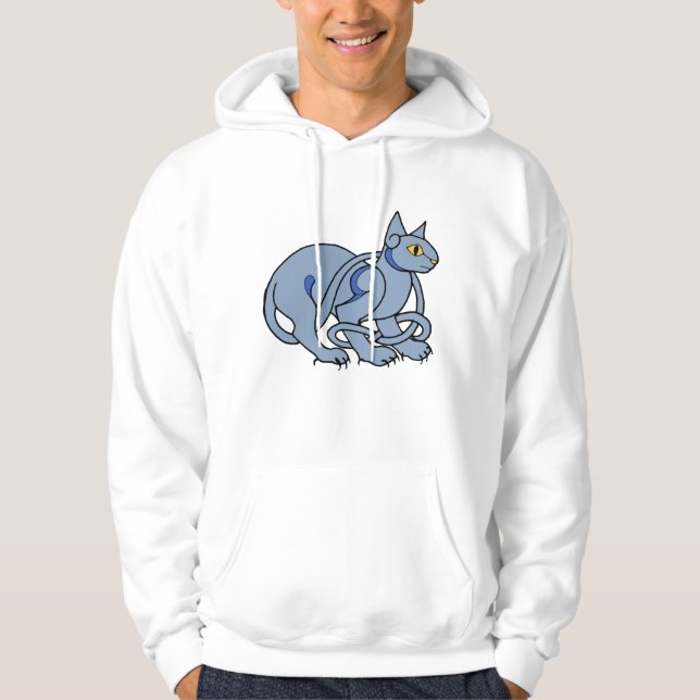 Mittelalterlicher Kunst-keltischer Knoten-blaue Hoodie (Vorderseite)