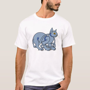 Mittelalterlicher Kunst-keltischer Knoten-blaue T-Shirt