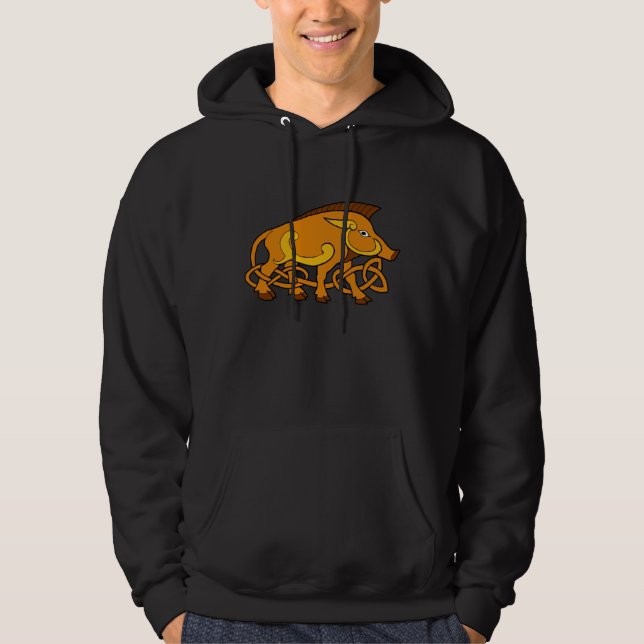 Mittelalterlicher Kunst-keltischer Knoten-wilder Hoodie (Vorderseite)