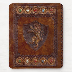 Mittelalterlicher Ledereinband Mousepad