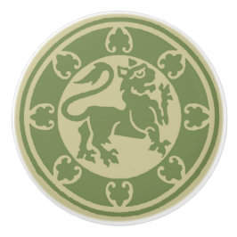 Mittelalterlicher Löwe Keramikknauf