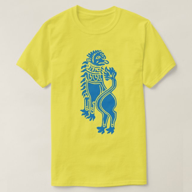 Mittelalterlicher Löwe (oder Tyger?) T-Shirt (Design vorne)