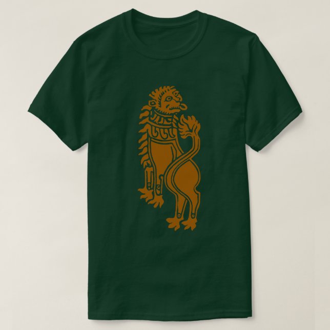 Mittelalterlicher Löwe T-Shirt (Design vorne)