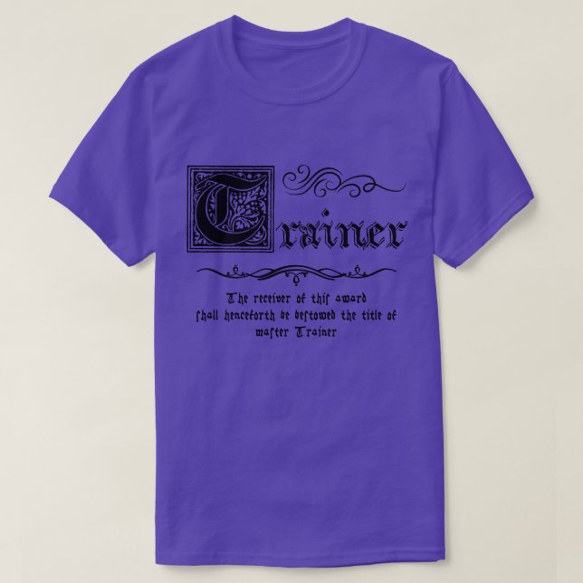 Mittelalterlicher Master Trainer T-Shirt (Design vorne)