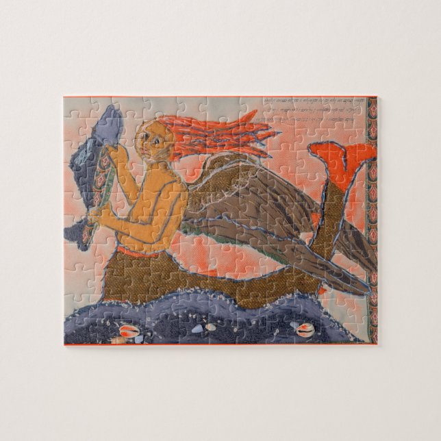 Mittelalterlicher Merman/Mermaid Puzzle (Horizontal)