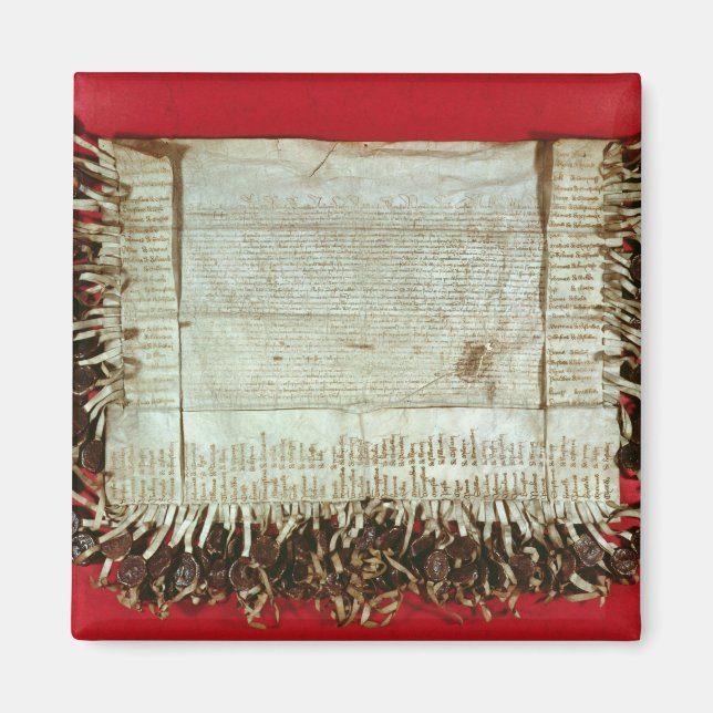 Mittelalterlicher Protestbrief aus dem Bohemischen Magnet (Vorne)