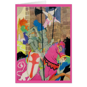 Mittelalterlicher Ritter auf dem Pferd