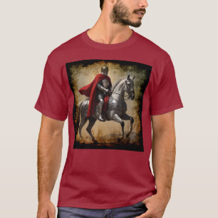 Mittelalterlicher Ritter auf dem Pferd T-Shirt