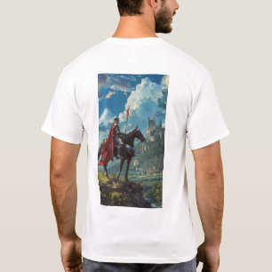 Mittelalterlicher Ritter auf einem T - Shirt