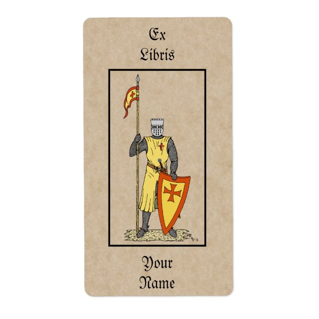 Mittelalterlicher Ritter Buchzeichen des frühen 13 (Vorne)