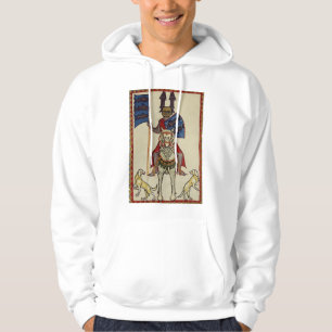 Mittelalterlicher Ritter, der vorwärts Hoodie